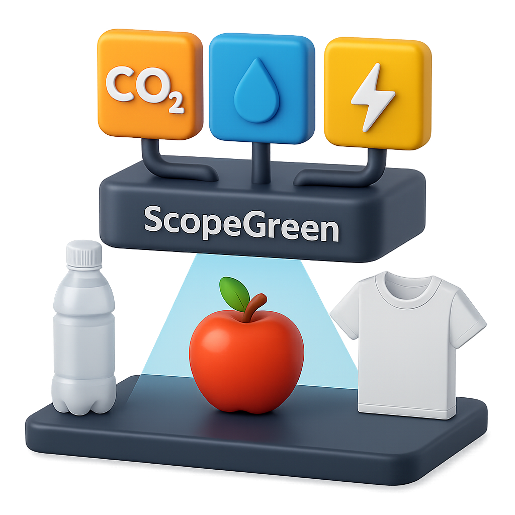 Abstract illustration representing API data connections and sustainability metrics